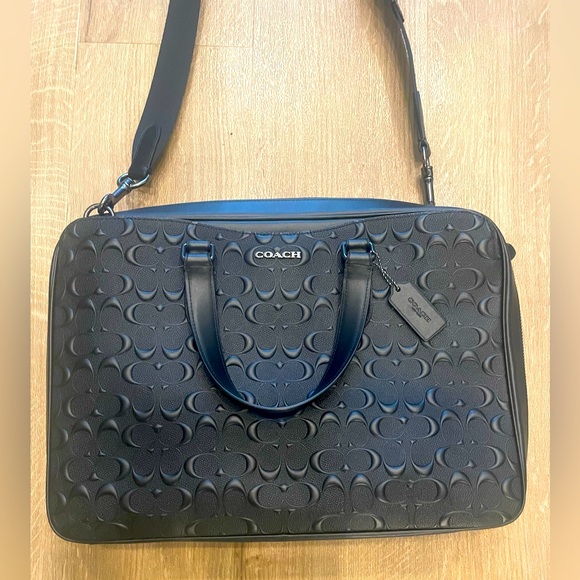 NWT Coach Signature Leather Briefcase/Laptop Bag - Picture 2 of 8